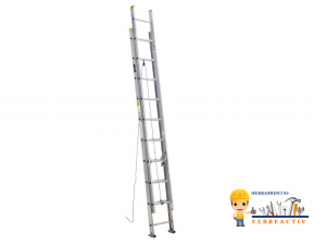 Escalera de extensión, tipo III, 20 peldaños,