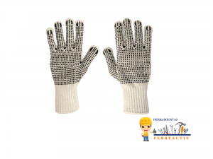GUANTES DE ALGODÓN CON PUNTOS DE PVC