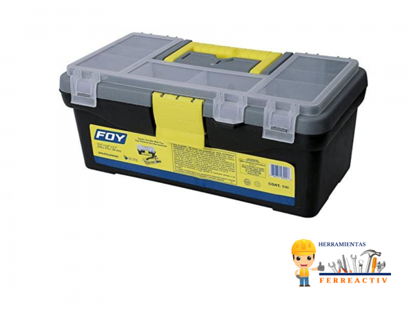 Caja portaherramientas plástica con organizadora 12.5"
