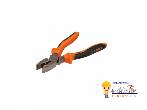 PINZA DE ELECTRICISTA PROFESIONAL, 8", MANGO COMFORT GRIP