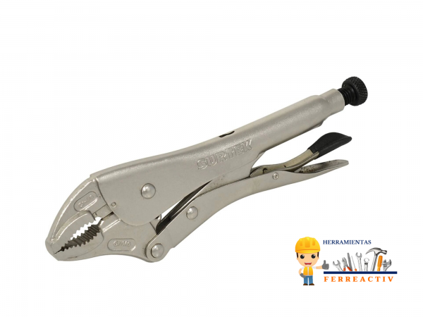 Pinza de presión quijada curva4"
