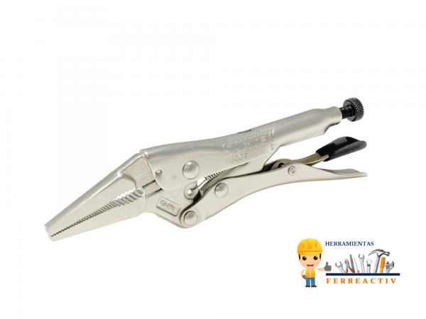 Pinza de presión nariz larga 9"