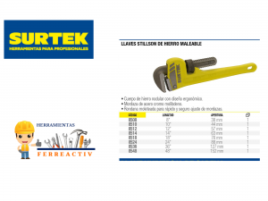 Llave Stillson® de hierro maleable 12″
