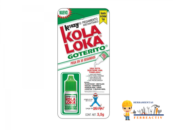 Pegamento Instantáneo Kola Loka Goterito 3.5 Gr