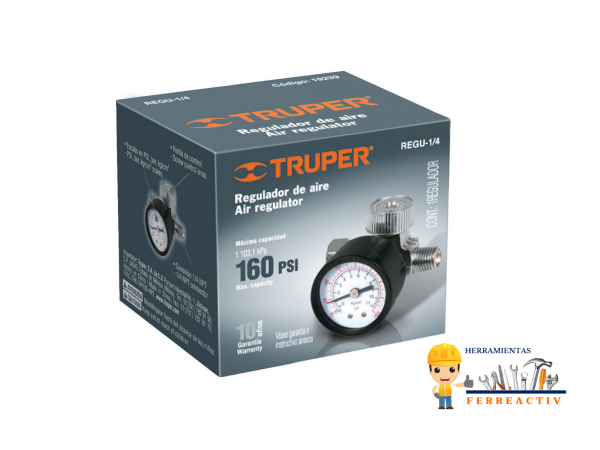 REGULADOR DE AIRE PARA COMPRESOR, CUERDA 1/4 NPT