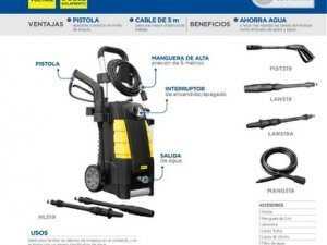 Hidrolavadora eléctrica 1800 PSI 1750W 12